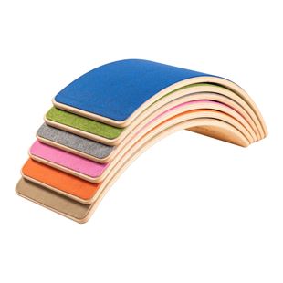 Obrázok Hojdacia balančná doska s farebnou plsťou Jednofarebná - Hnedá