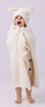 Obrázok z Detská fleecová deka/osuška 70x130 cm Zajačik Biela