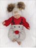 Obrázok z Detský pletený Vianočný overal Baby Sob, červený