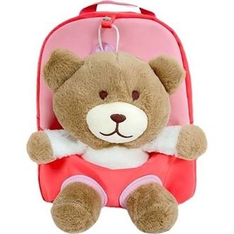 Obrázok z Detský batoh s plyšákom Méďa ružový