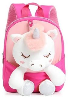 Obrázok z Detský batoh s plyšákom Jednorožec ružový