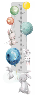 Obrázok Meter na stenu - Zajačikov a balóniky