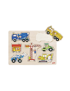 Obrázok Drevené puzzle - Stavebné autá