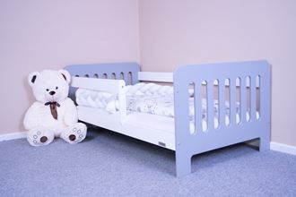 Obrázok z Detská posteľ so zábranou New Baby ERIK 160x80 cm bielo-šedá