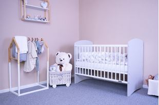 Obrázok Detská postieľka New Baby LEO bielo-šedá