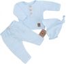 Obrázok z Mušelínové tričko dl. rukáv, nohavice + šatka uzlík, 3D sada, Z&amp;Z, modrá