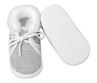 Obrázok z Dojčenské capáčky/topánočky na šnurovanie s kožúškom, , šedé