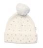 Obrázok z Zimná čiapka s brmbolcom + šál, Pearls, - smotanová, veľ. 54/58
