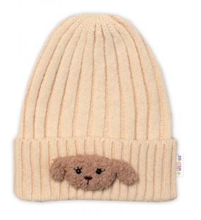 Obrázok Detská zimná čiapka Bear, - ecru, veľ. 48 - 54 cm