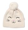 Obrázok z Zimná čiapka s brmbolcom + šál, Kitty, - smotanová, veľ. 54/58