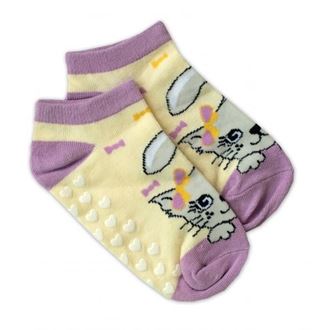 Obrázok z Detské ponožky s ABS Mačka - žlté