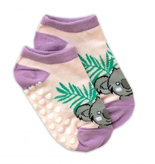 Obrázok z Detské ponožky s ABS Koala - sv. ružové
