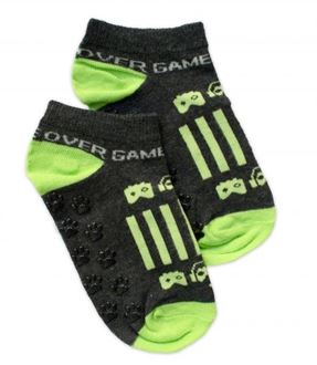 Obrázok z Detské ponožky s ABS Gameover - grafit