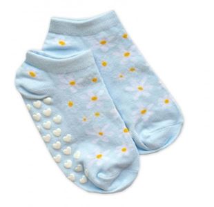 Obrázok Detské ponožky s ABS Kvetinky - sv. modré