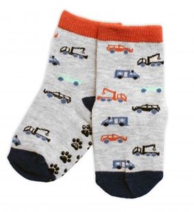 Obrázok Detské ponožky s ABS Autá - šedé