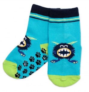 Obrázok Detské ponožky s ABS Príšerky - tyrkys