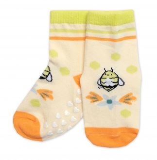 Obrázok z Detské ponožky s ABS Včielka - žlté