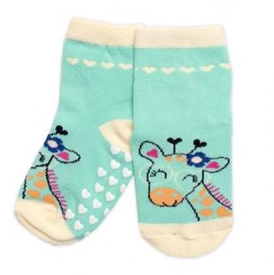 Obrázok Detské ponožky s ABS Žirafa - mätové