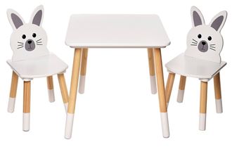 Obrázok z Detský stôl so stoličkami Zajačik