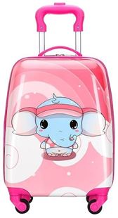 Obrázok Detský cestovný kufor Sloník ružový 29l