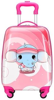 Obrázok z Detský cestovný kufor Sloník ružový 29l