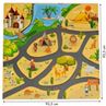 Obrázok z Detské penové puzzle 93,5 x93, 5cm, hracia deka, podložka na zem Safari, 9 dielov, ECO Toys