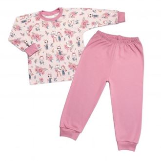 Obrázok z Detské pyžamo 2D sada, tričko + nohavice, Rabbit Painter, , púdrovo ružová