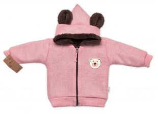 Obrázok Oteplená pletená bundička Teddy Bear, , dvojvrstvová, ružová