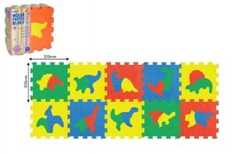 Obrázok z Penové puzzle Dinosaury 32x32cm 10ks v sáčku