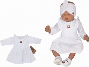 Obrázok Detské teplákové šatôčky/tunika Princess - biele