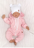 Obrázok z Detský teplákový overal s kapucňou, ružový