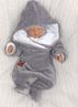 Obrázok z Zimný dojčenský velúrový overal s bavlnenou podšívkou - šedý