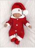 Obrázok z Vianočná pletená čiapka Baby Santa, červená