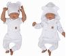 Obrázok z Novorodenecká sada 4D, body kr. rukáv, tepláčiky, kabátik a čiapočka Z&amp;Z, biela