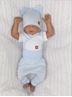 Obrázok z Novorodenecká sada 4D, body kr. rukáv, tepláčiky, kabátik a čiapočka Z&amp;Z, modrá