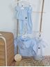 Obrázok z Novorodenecká sada 4D, body kr. rukáv, tepláčiky, kabátik a čiapočka Z&amp;Z, modrá