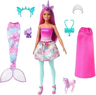 Obrázok Bábika Barbie Dream rozprávkové oblečky 30cm