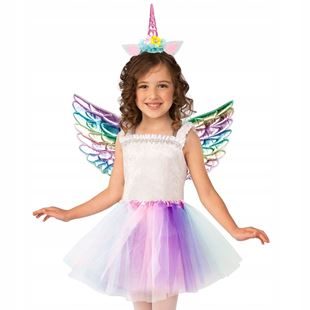 Obrázok Detský kostým Dúhový jednorožec s krídlami
