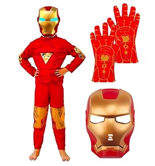 Obrázok z Detský kostým Iron man s maskou a rukavicami 122-134 L
