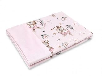 Obrázok z Obojstranná deka Bavlna + Velvet 100 x 75 cm, Little Balerina - ružová