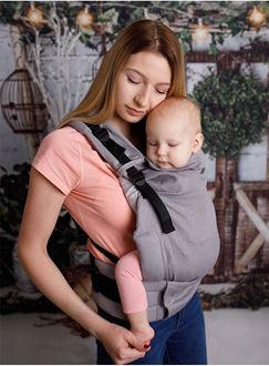 Obrázok z Kinder Hop Rastúce ergonomické nosítko Multi Grow Little Herringbone Grey 100% bavlna, žakár