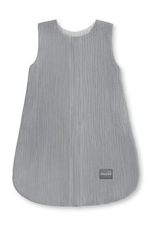 Obrázok z Obojstranný ľahký mušelínový spací vak Dark Grey 0-4 mesiace S