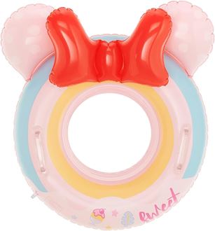 Obrázok z Detský nafukovací kruh Myška ružový 50cm s úchytmi