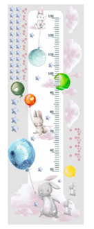 Obrázok z Meter na stenu - Králici, balóniky, mráčiky a hviezdičky Farebná