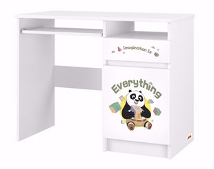 Obrázok Písací stôl N35 Kung Fu Panda Kocky- Biela