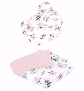 Obrázok Detská deka s vankúšom medy Kvety Velvet