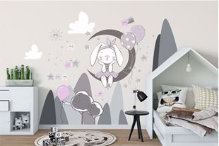 Obrázok Samolepka na stenu Slečna králik