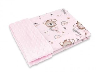 Obrázok Obojstranná deka, Bavlna/Minky 100 x 75 cm, Little Balerina - ružová