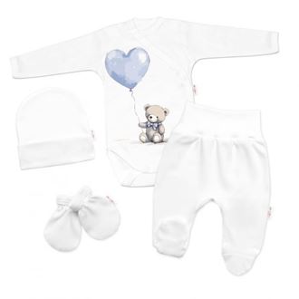 Obrázok z Súprava do pôrodnice pre bábätko 4D Teddy Love - biela / modrá