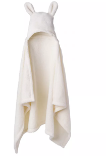 Obrázok Detská fleecová deka/osuška 70x130 cm Zajačik Biela